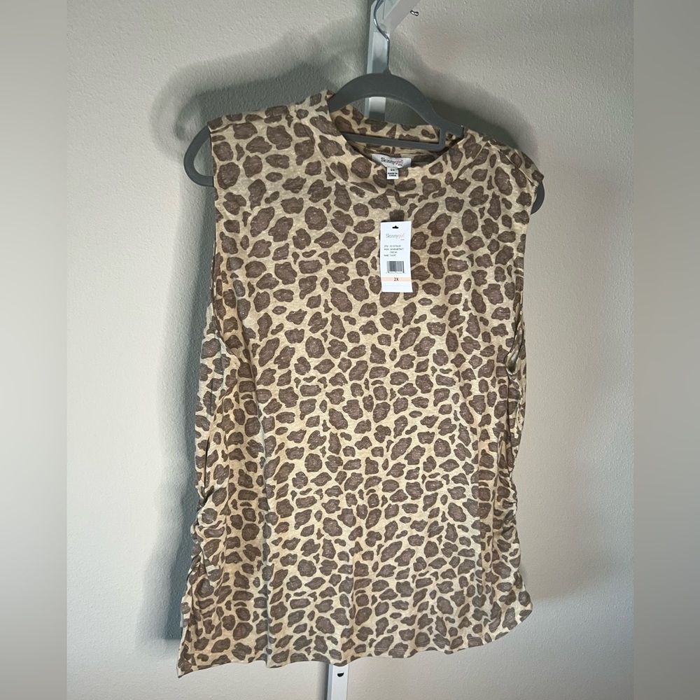 NWT Skinny Girl Jeans Sleeveless Mock Neck Top